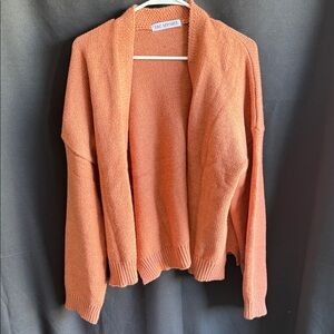 Open-Front Women’s Cardigan Sweater - Rust